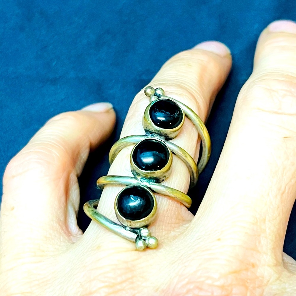 Onyx stacked ring